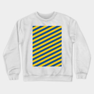 Leeds United Blue and Yellow Angled Stripes Crewneck Sweatshirt